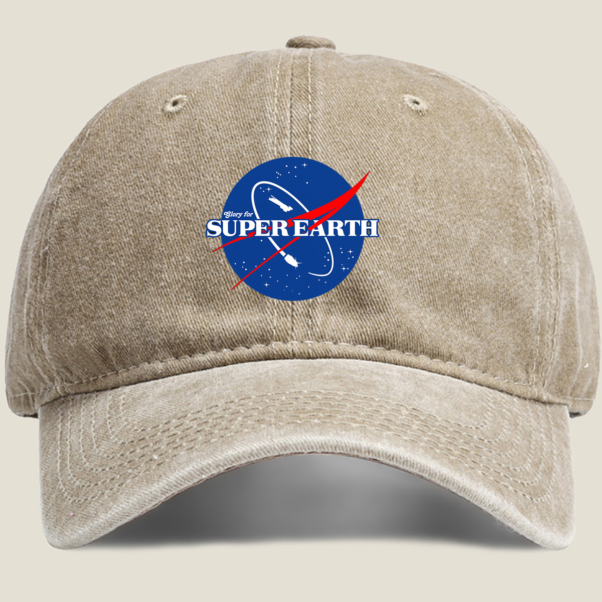 Glory for Super Earth - Washed Denim - Baseball Cap