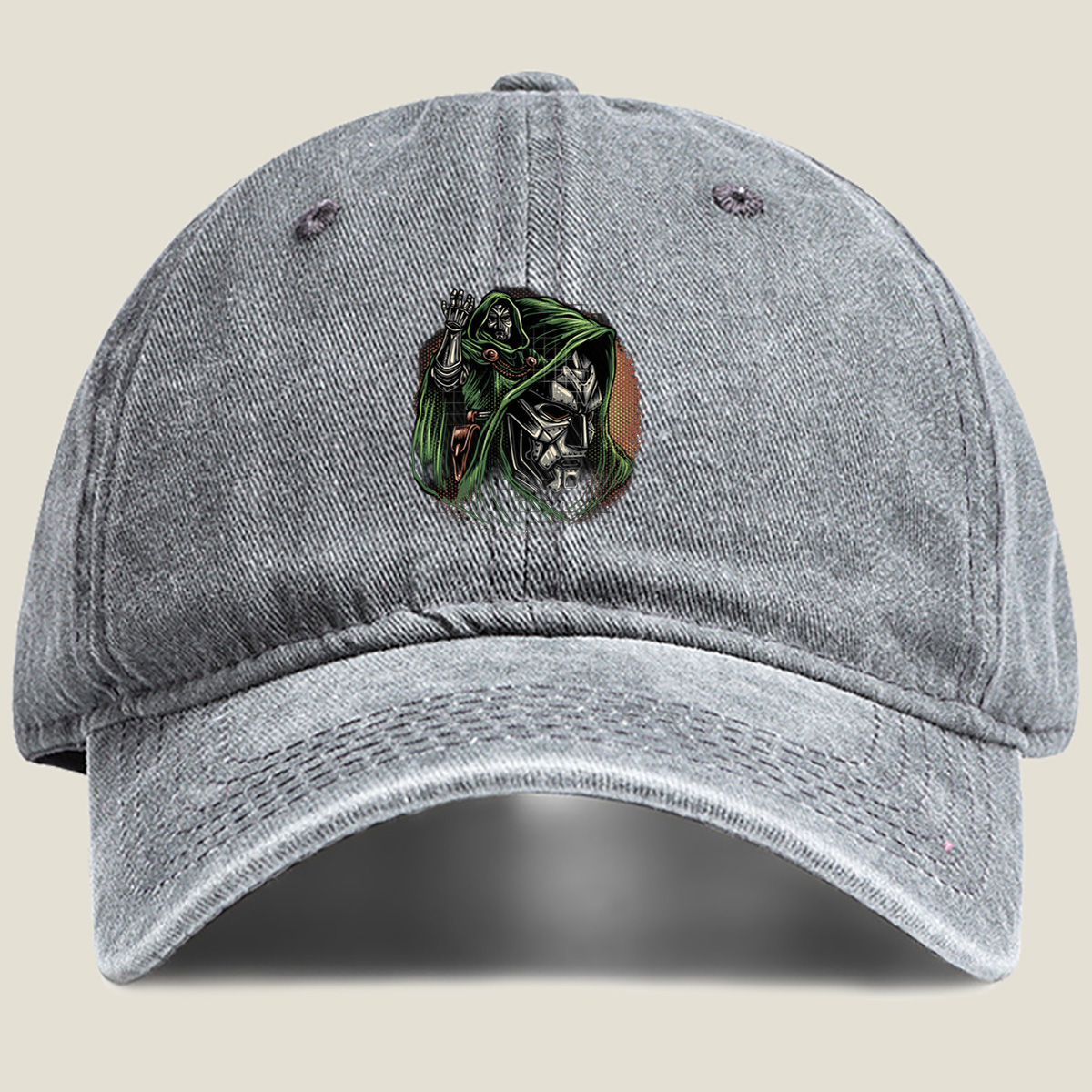 Doctor Doom and the Hulk - Washed Denim - Baseball Cap