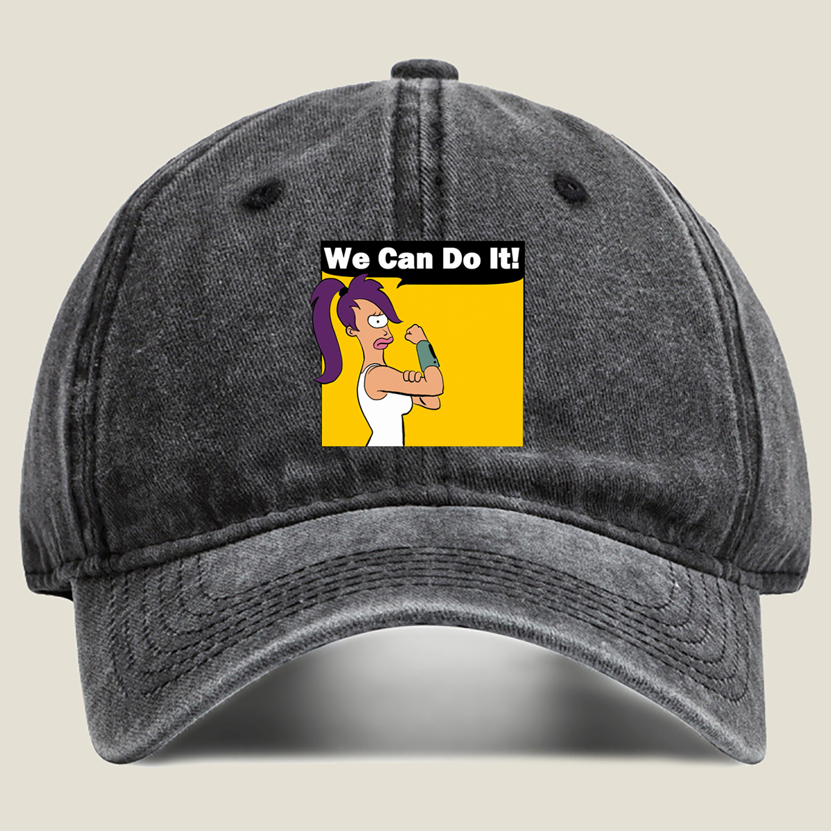 Futurama - Leela We Can Do It! - Washed Denim - Baseball Cap