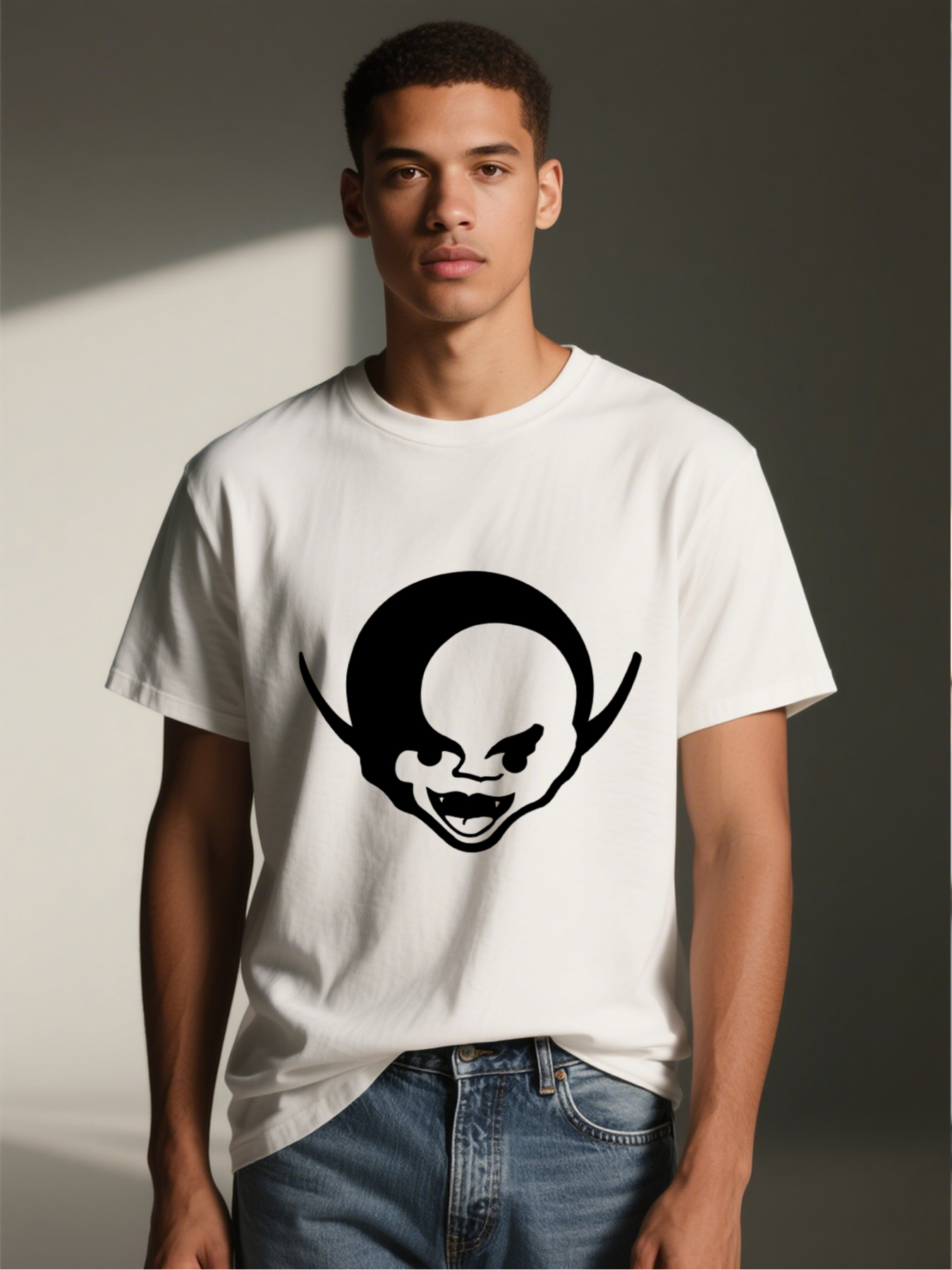 Men's Printed T-Shirt Skull Graphic Design Casual Round Neck Summer Lightweight Breathable Short Sleeve Tee for Outdoor Activities and Daily Wear Adult Men