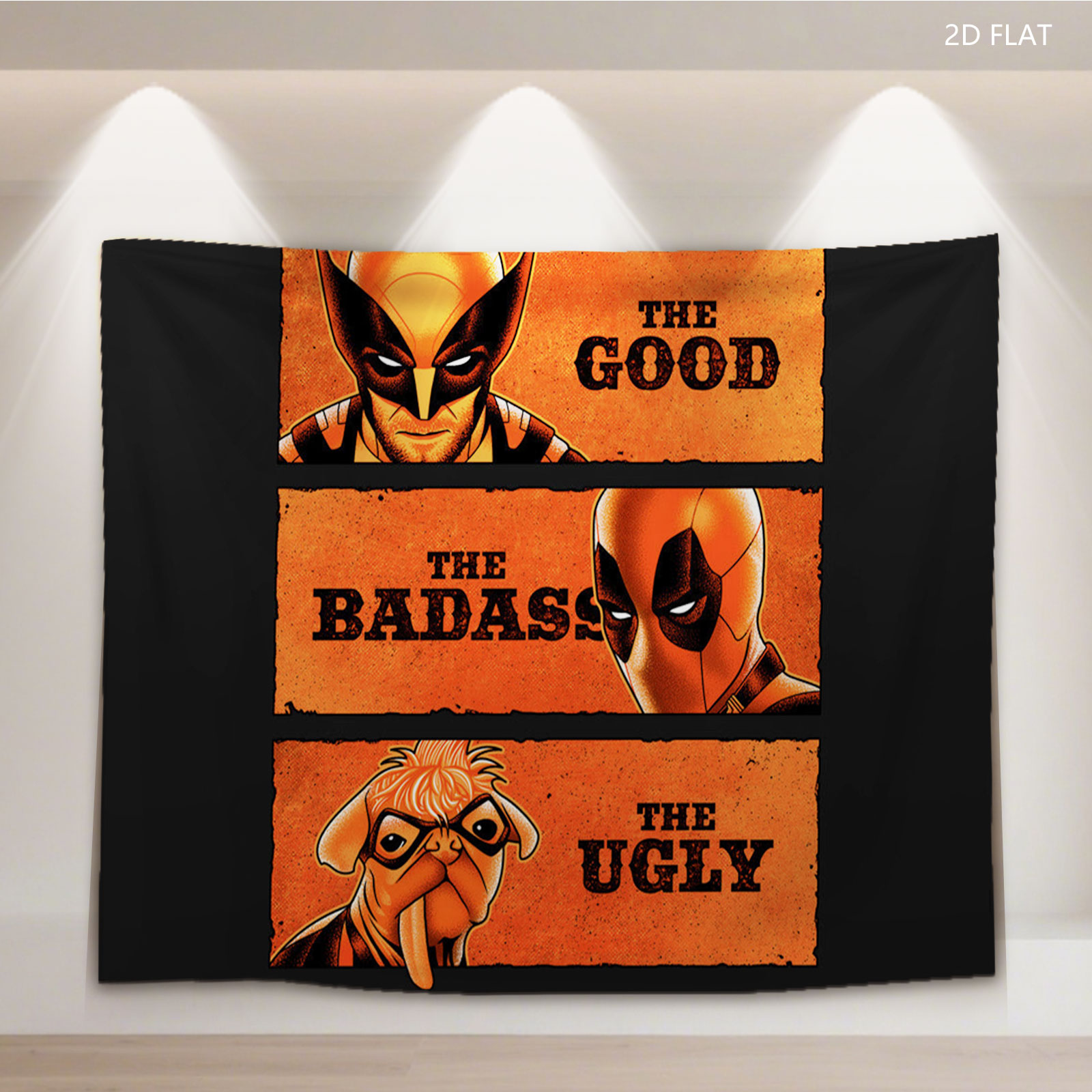 The Good, The Badass, The Ugly: Wolverine, Deadpool, and Howard the Duck - Tapestry