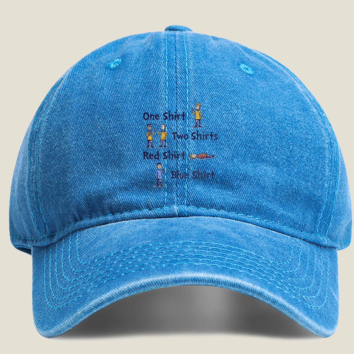 Star Trek: One Shirt, Two Shirts, Red Shirt, Blue Shirt - Washed Denim - Baseball Cap