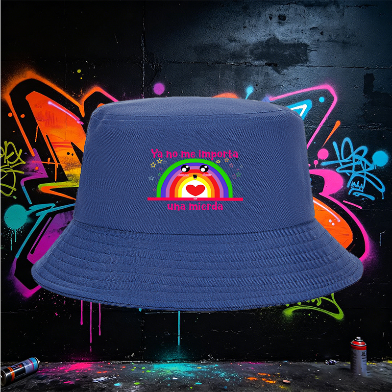Unisex Bucket Hat with Rainbow Face and 