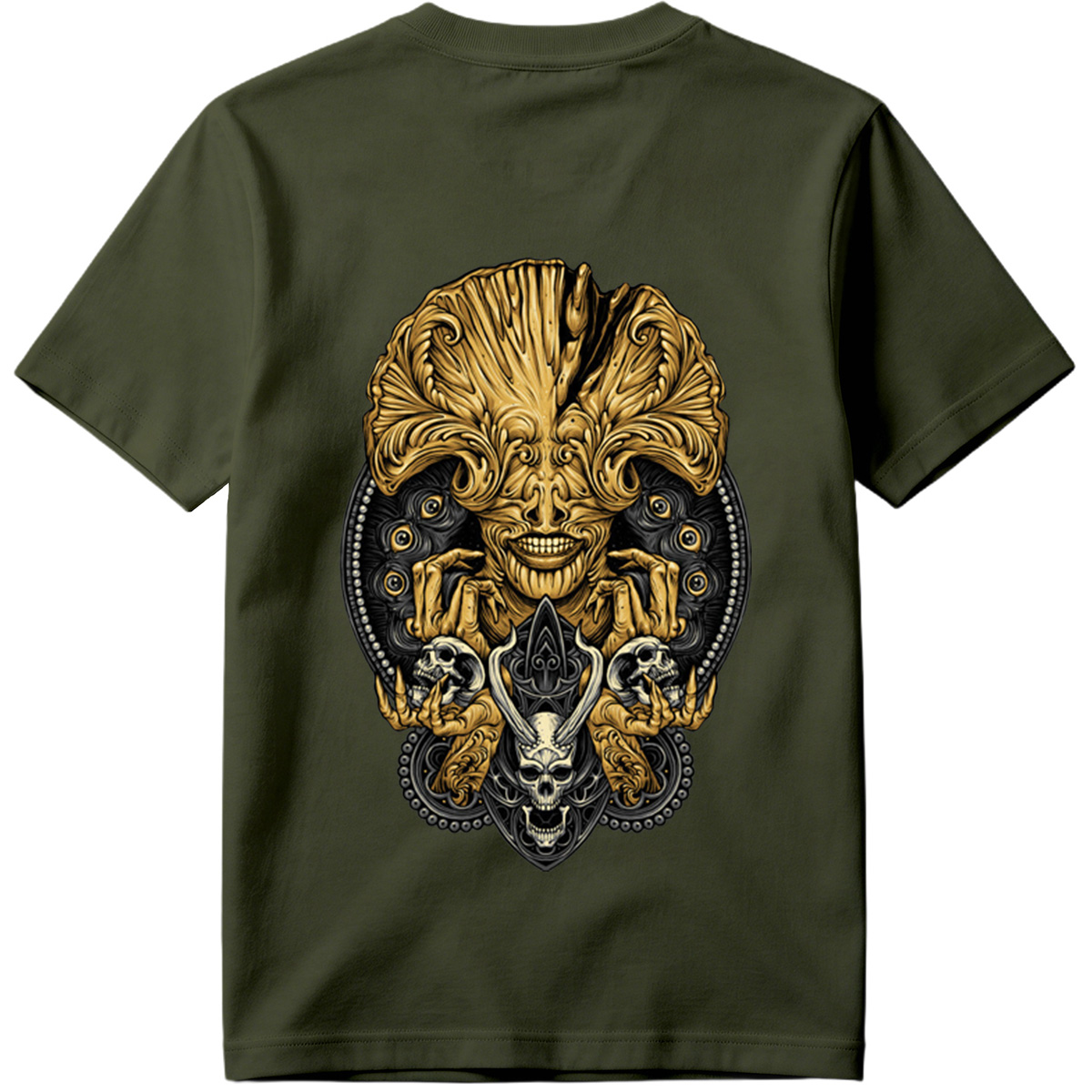 Alien vs. Predator: Golden Xenomorph and Skulls - Tee