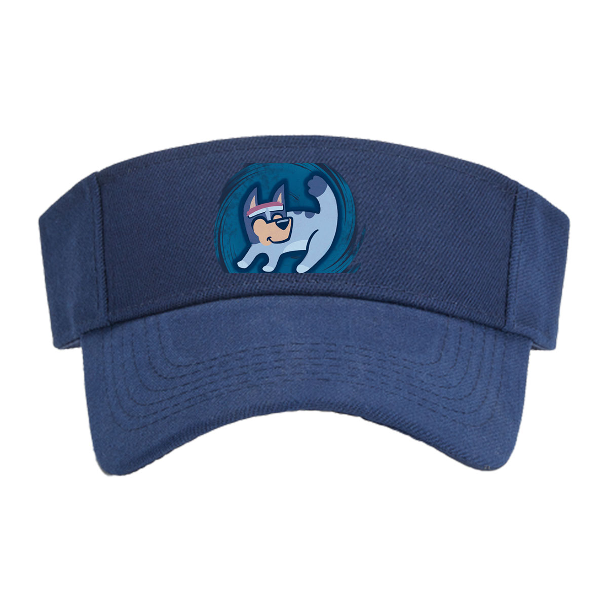 Bluey in a Swirling Blue Circle -  Visor cap