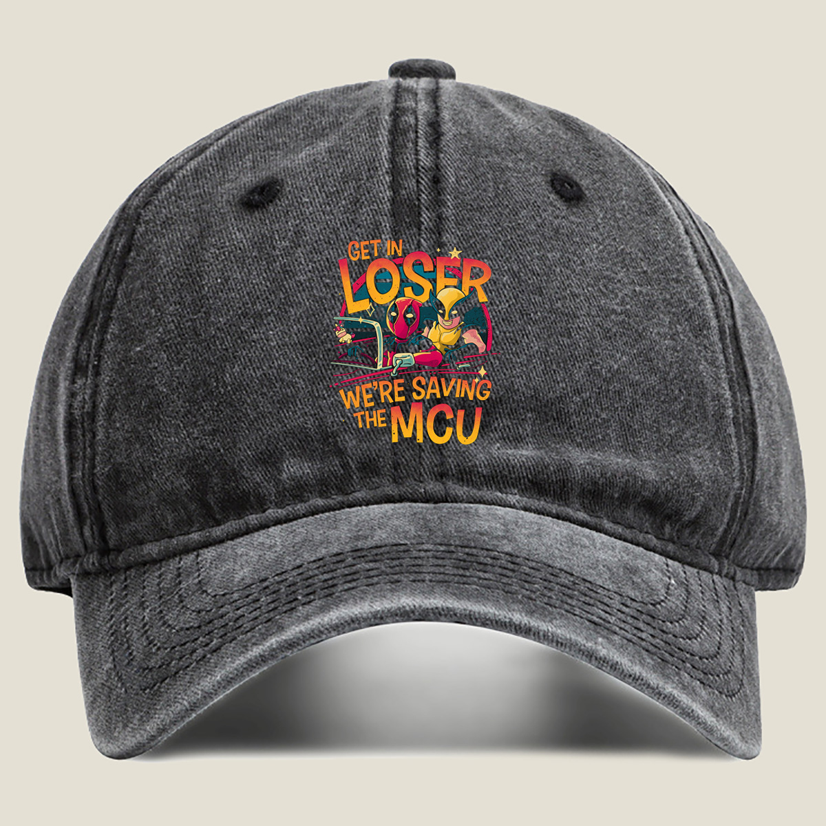 Deadpool and Wolverine: Get In Loser, We're Saving the MCU - Washed Denim - Baseball Cap
