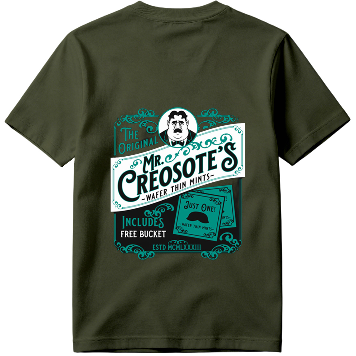 Mr. Creosote's Wafer Thin Mints - The Original with Free Bucket - Tee