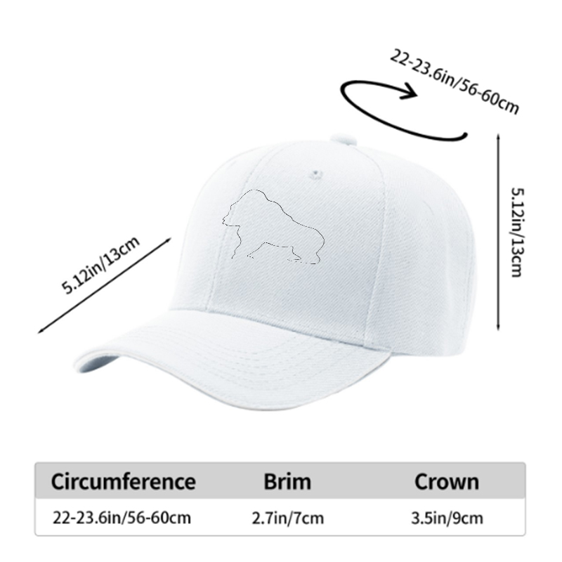 Unisex Classic Sandwich Hat with Gorilla Silhouette Print - Outdoor Adventure Cap for Nature Lovers and Wildlife Enthusiasts