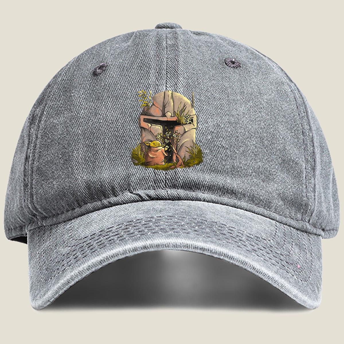 The Mandalorian and Grogu in Nature - Washed Denim - Baseball Cap