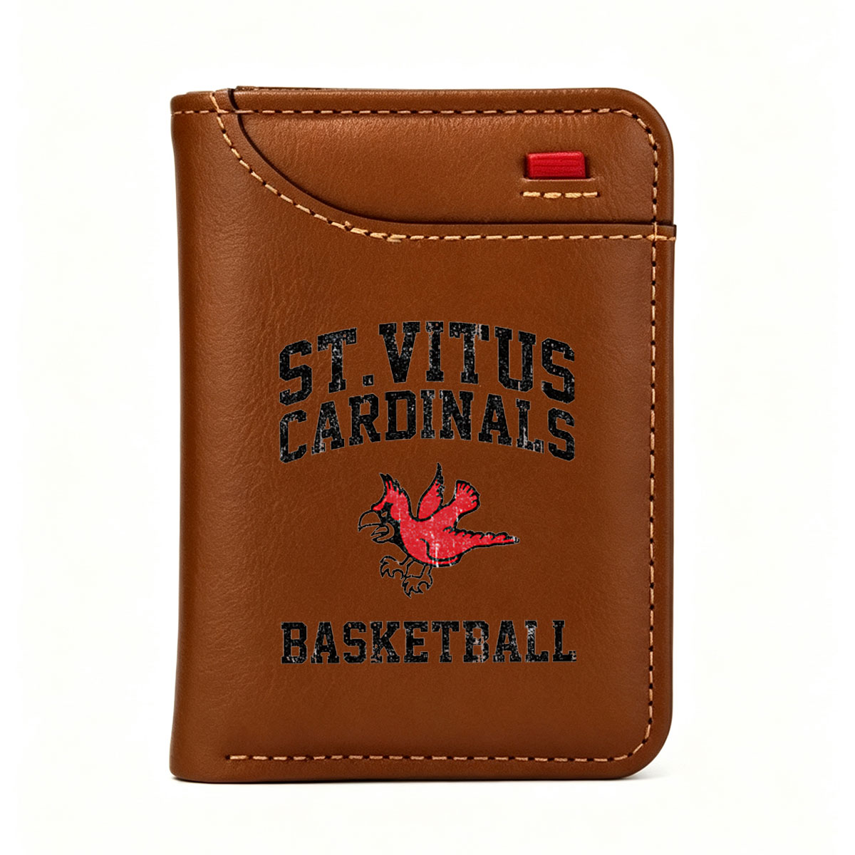 St. Vitus Cardinals Basketball Team Logo - Vertical Style Wallet