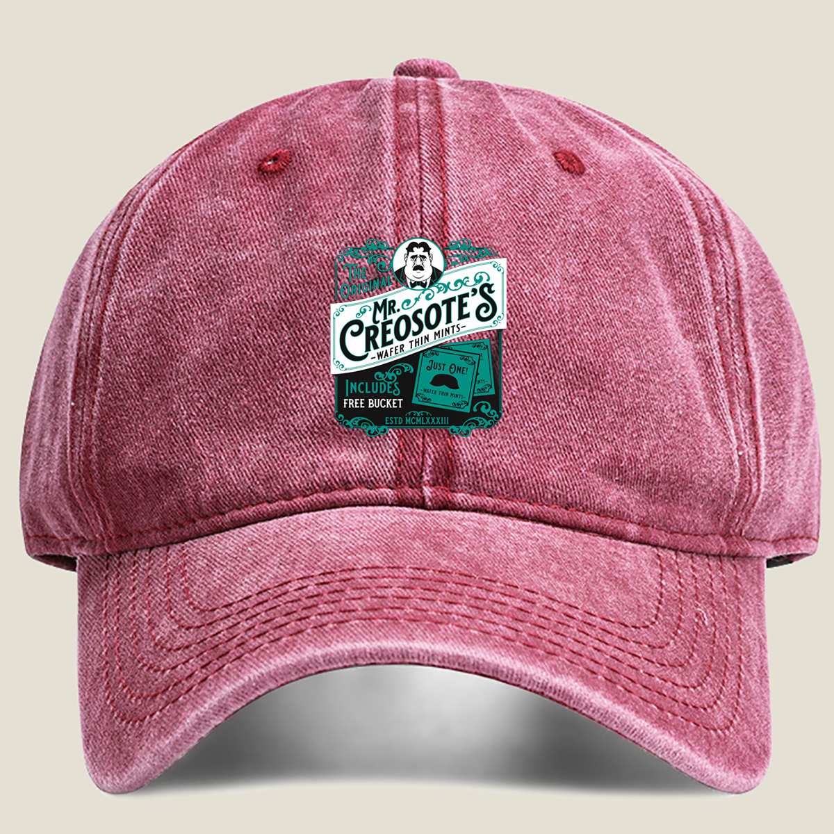 Mr. Creosote's Wafer Thin Mints - The Original with Free Bucket - Washed Denim - Baseball Cap