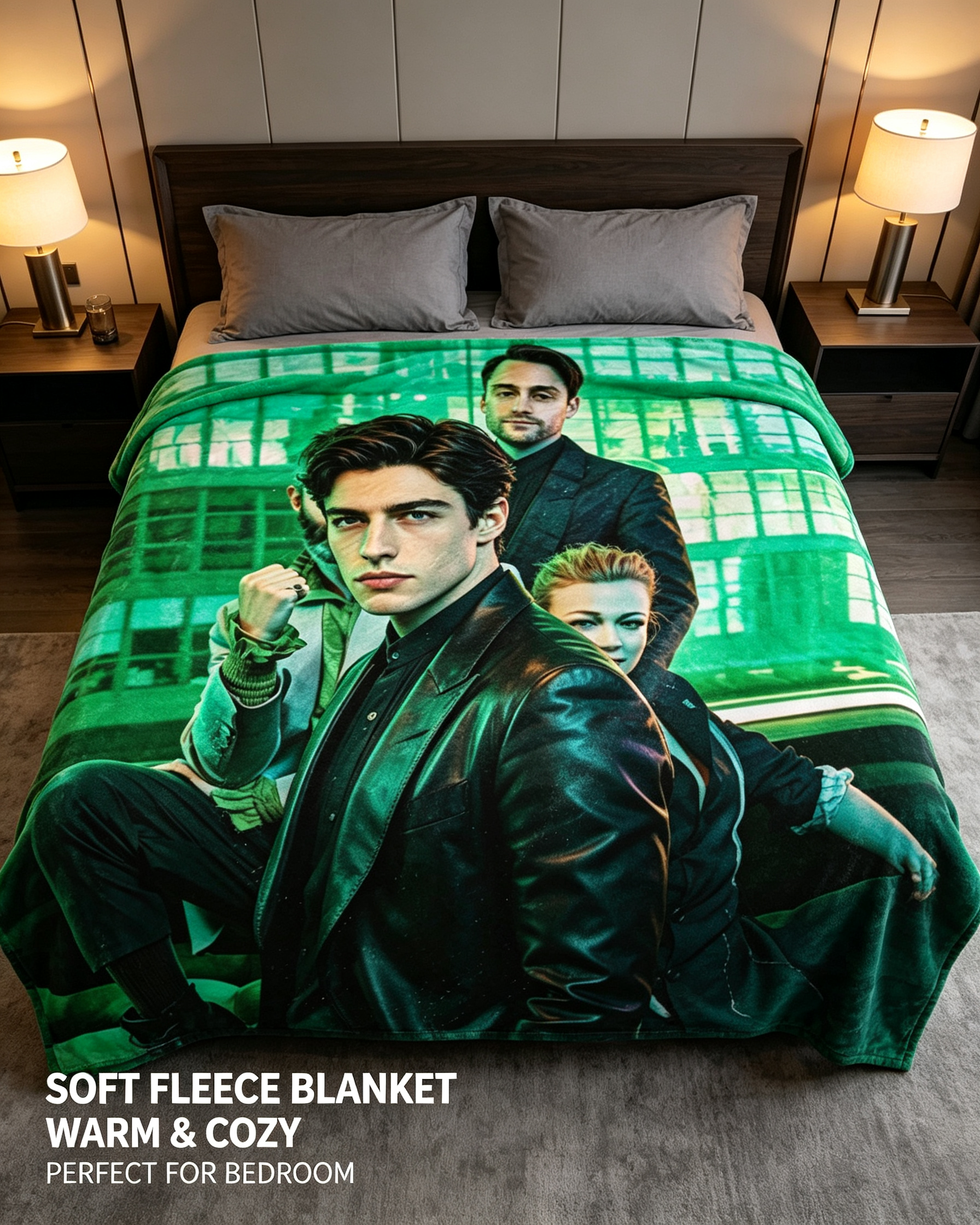 Custom Face Blanket Featuring Riverdale Cast Members — Flannel Blanket for Cozy Nights, Perfect Gift or Giveaway for Fans