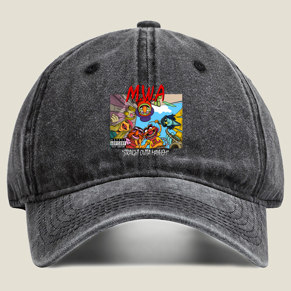 Muppets: M.W.A - Straight Outta Mayhem - Washed Denim - Baseball Cap