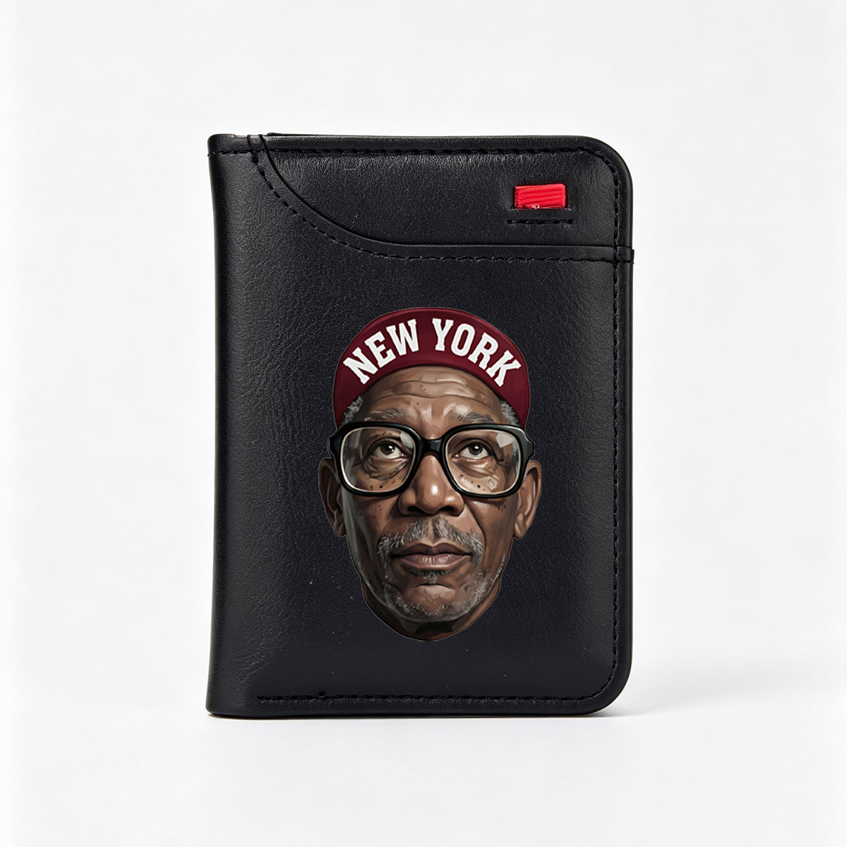 Spike Lee wearing a New York cap and glasses - Vertical Style Wallet