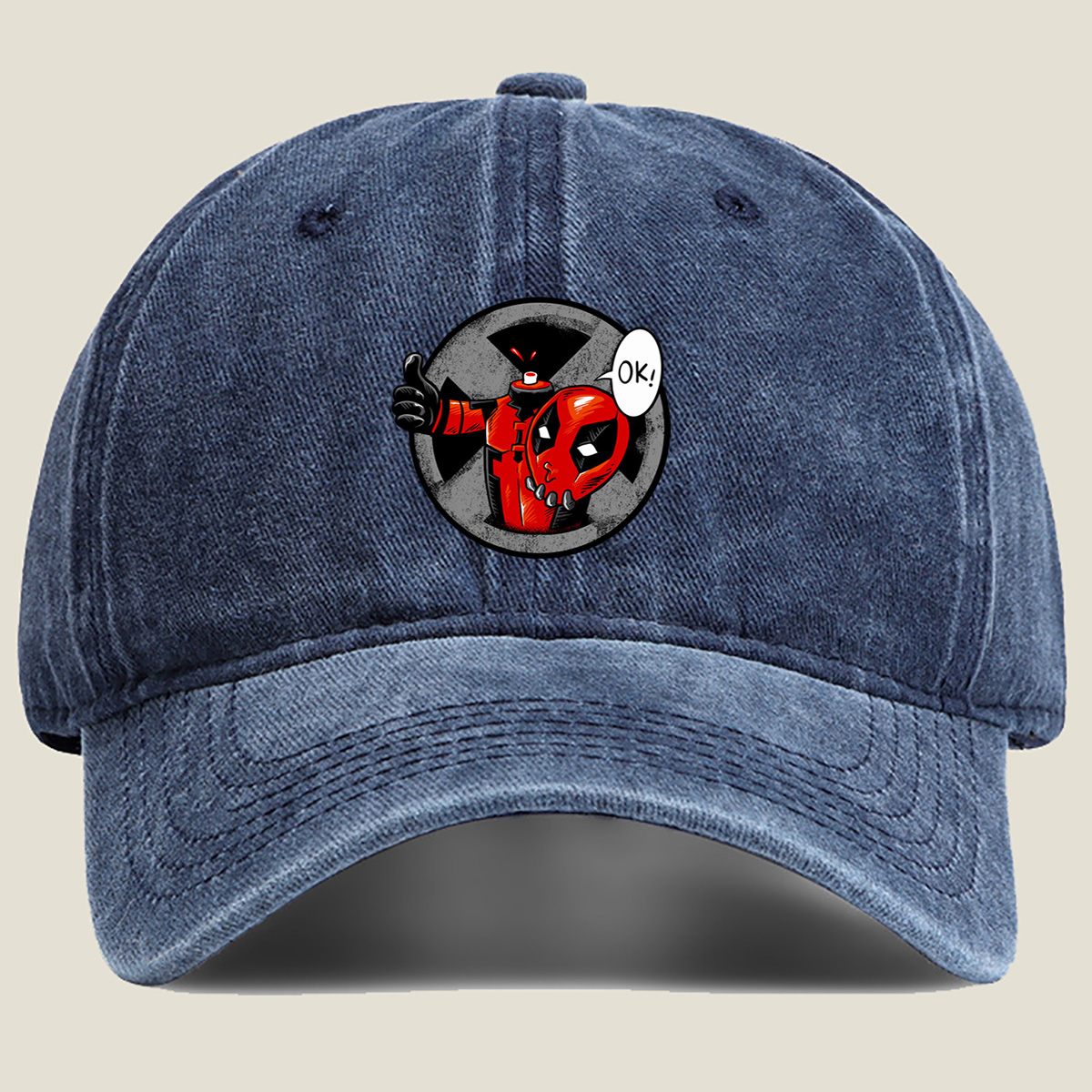 Deadpool OK! - Washed Denim - Baseball Cap