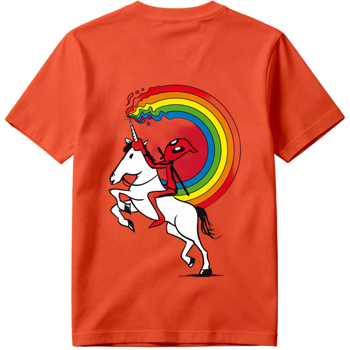 Unicorn Rider with Rainbow Trail - Tee