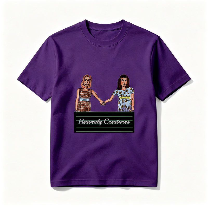 Heavenly Creatures: Two Women Holding Hands in Vintage Dresses - Tee
