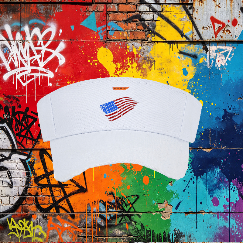 Unisex Classic Mesh Sun Hat with American Flag Print Design - Lightweight Breathable Cap for Outdoor Activities, Perfect for Men and Women Seeking Patriotic Style During Beach, Camping, or Casual Wear