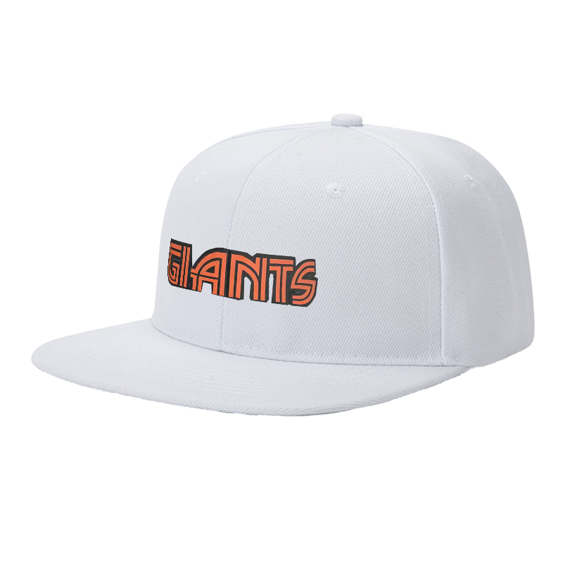 Flat Brim Baseball Cap Giants Logo Print Streetwear Underground Skate Style for Basketball Court Skate Park Urban Lifestyle Skaters Rappers Streetwear Enthusiasts