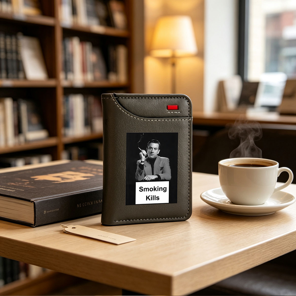 James Cagney Smoking Kills Anti-Smoking Poster - Vertical Style Wallet