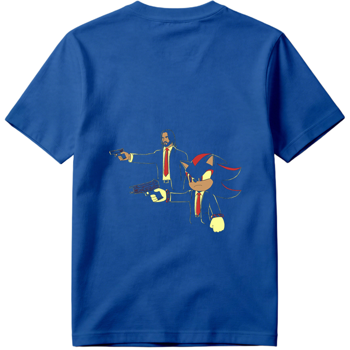 Sonic the Hedgehog and John Wick in Suit and Tie - Tee