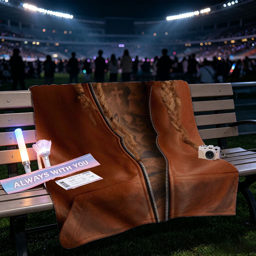 Future in a Brown Leather Jacket with White Sunglasses and Braided Hair - Blankets