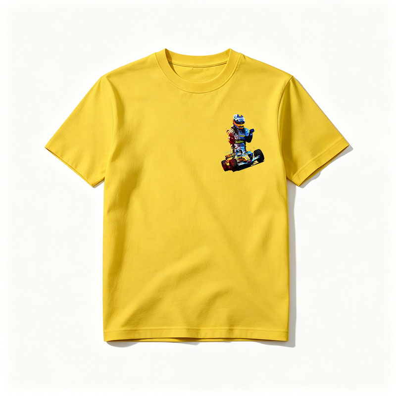 Fernando Alonso in Renault F1 Car, Celebrating Victory - Tee