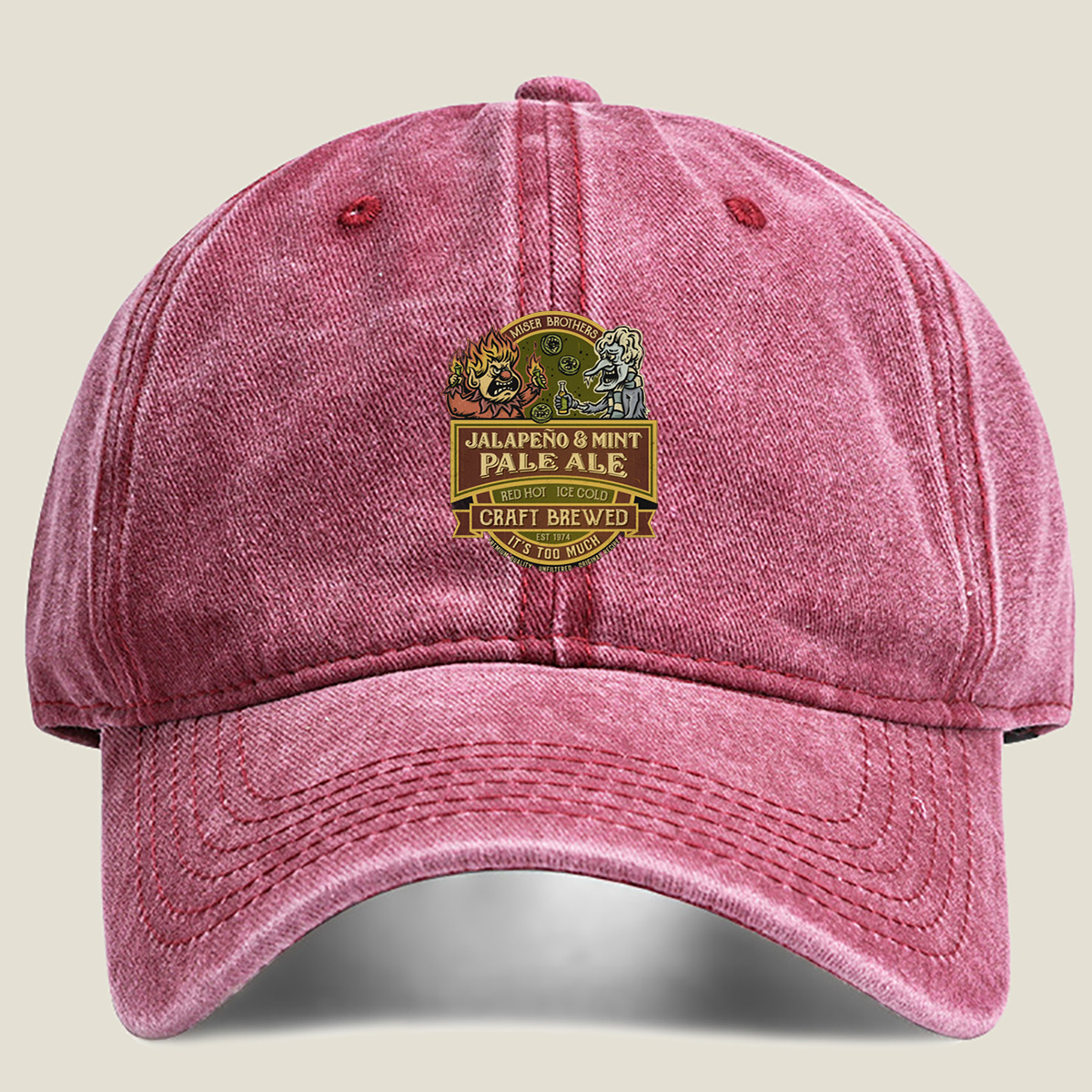 Miser Brothers Jalapeno & Mint Pale Ale Craft Brewed - Washed Denim - Baseball Cap