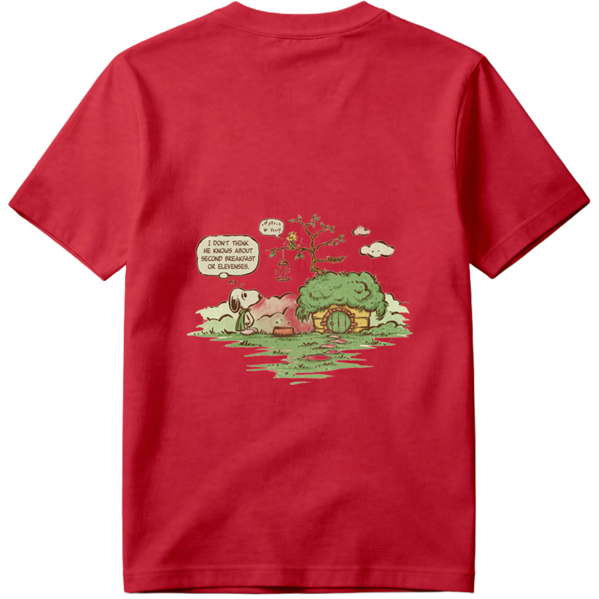 Snoopy and Woodstock in a Hobbit Hole - Tee