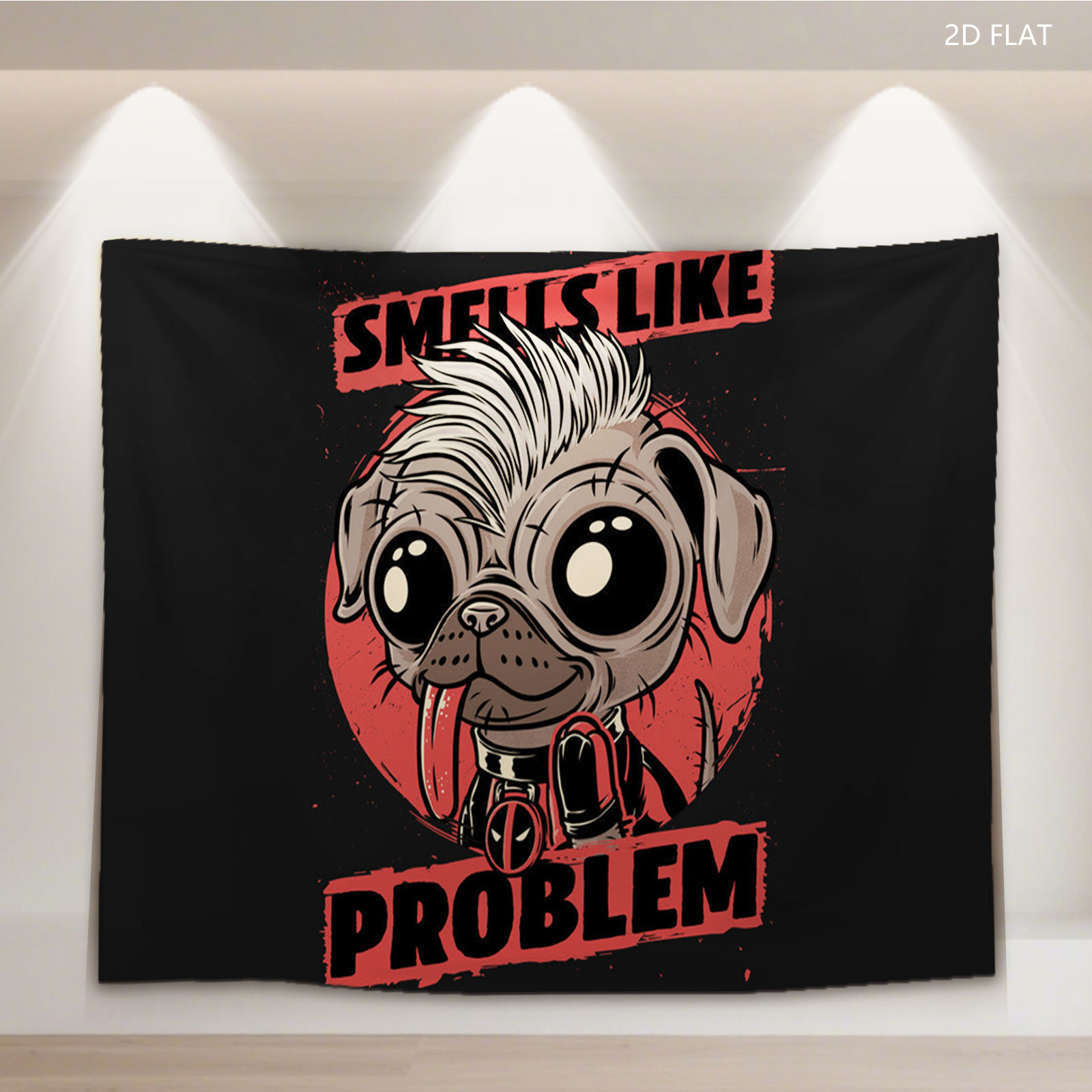 Deadpool Pug: Smells Like Problem - Tapestry