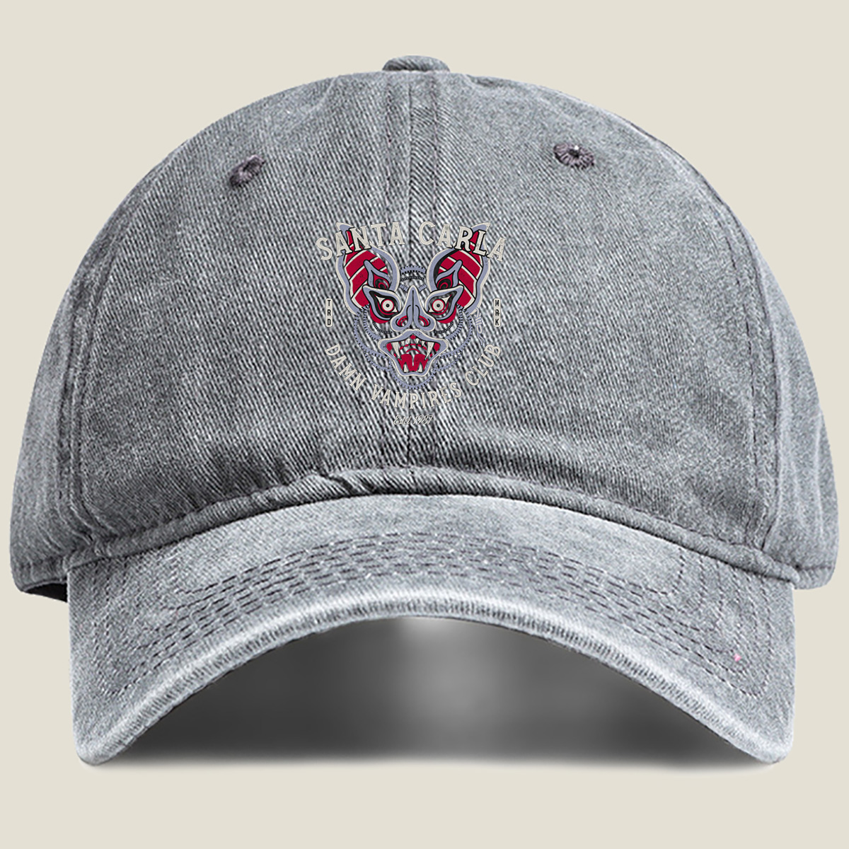 Santa Carla Damn Vampires Club - Washed Denim - Baseball Cap