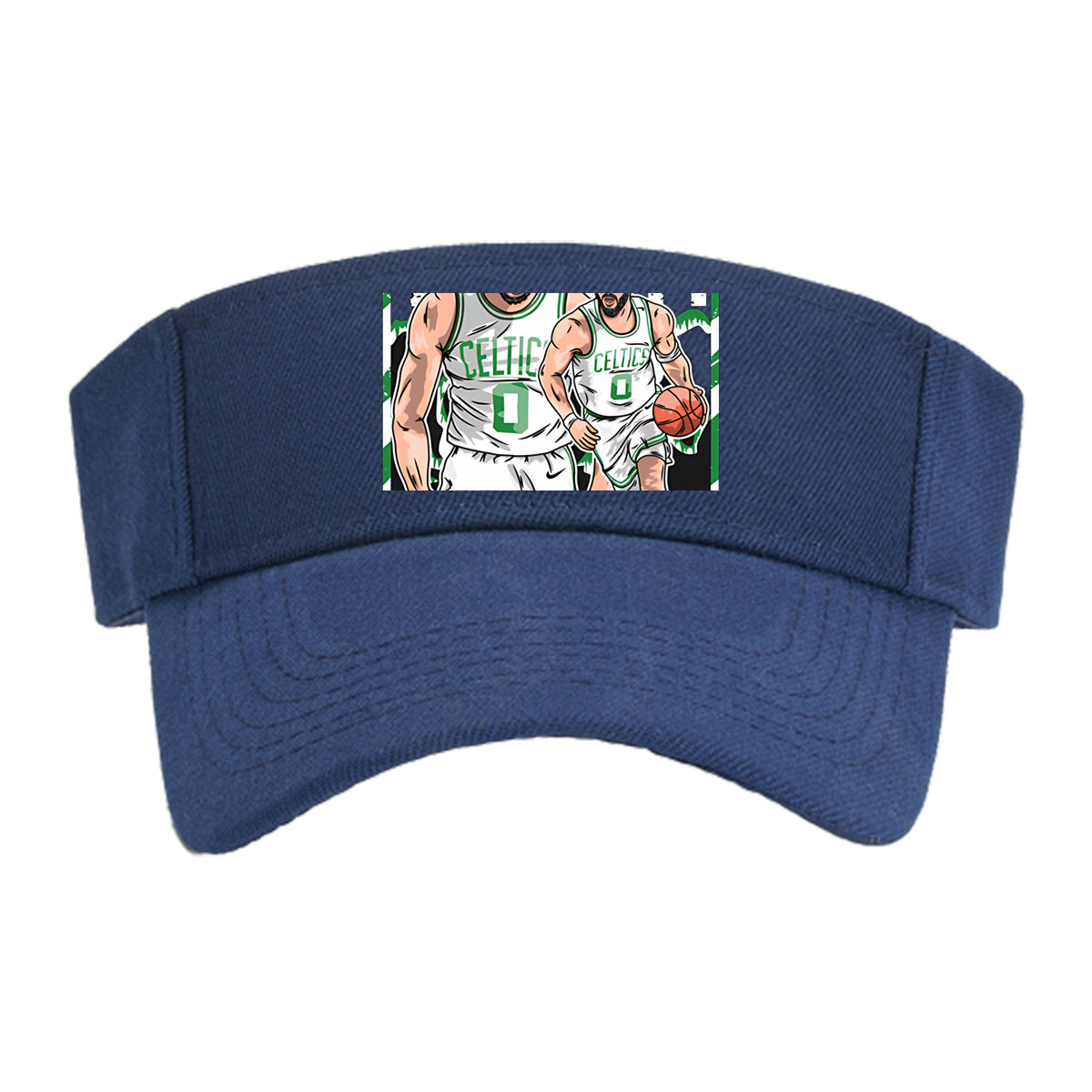 Jayson Tatum in Celtics Uniform, Basketball Action Art -  Visor cap