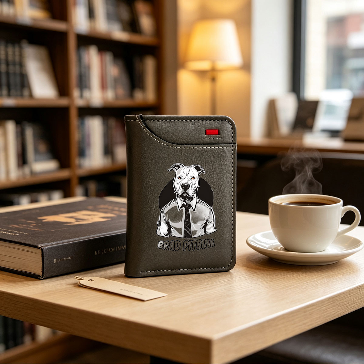 Brad Pitbull: A Dog in a Suit - Vertical Style Wallet
