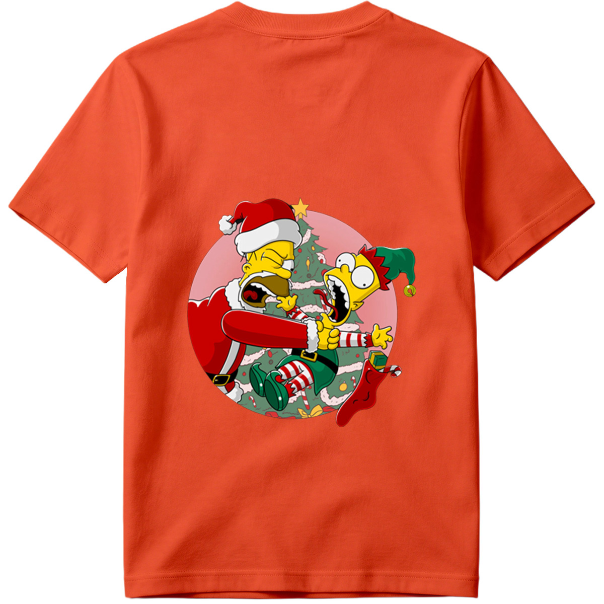 Simpsons Christmas Chaos: Homer and Bart in Holiday Hijinks - Tee