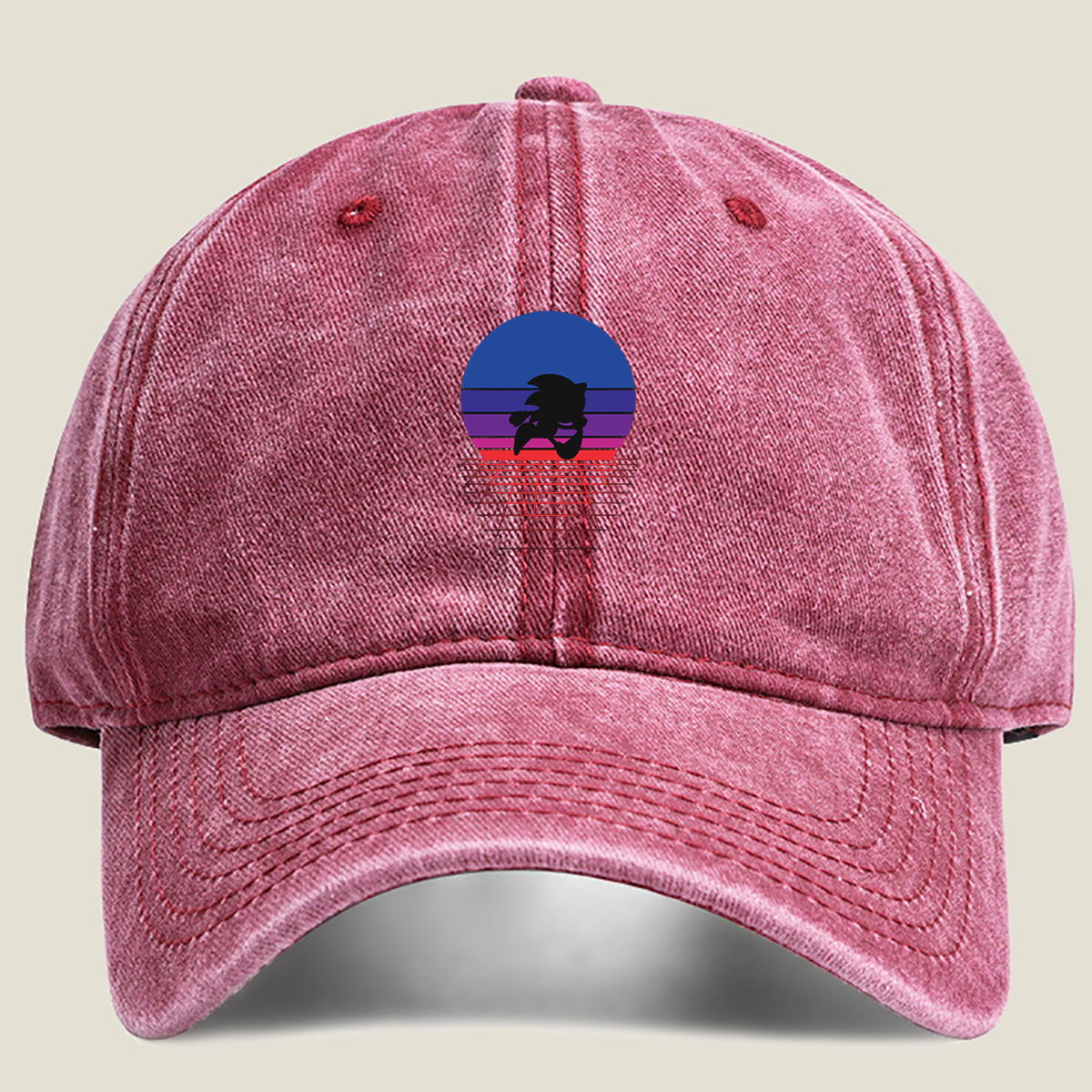 Sonic the Hedgehog Retro Sunset - Washed Denim - Baseball Cap