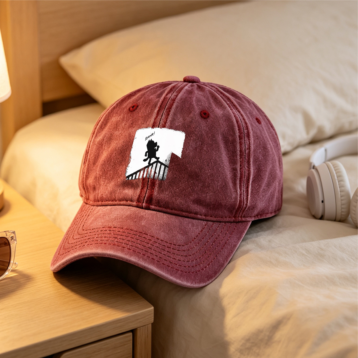Cat in the Hat Rawr! - Washed Denim - Baseball Cap