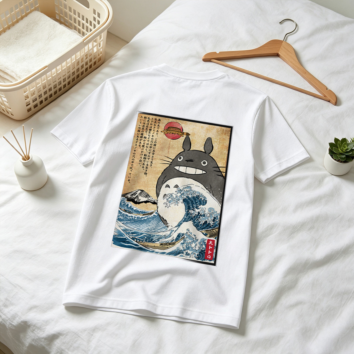Totoro and the Great Wave - Tee