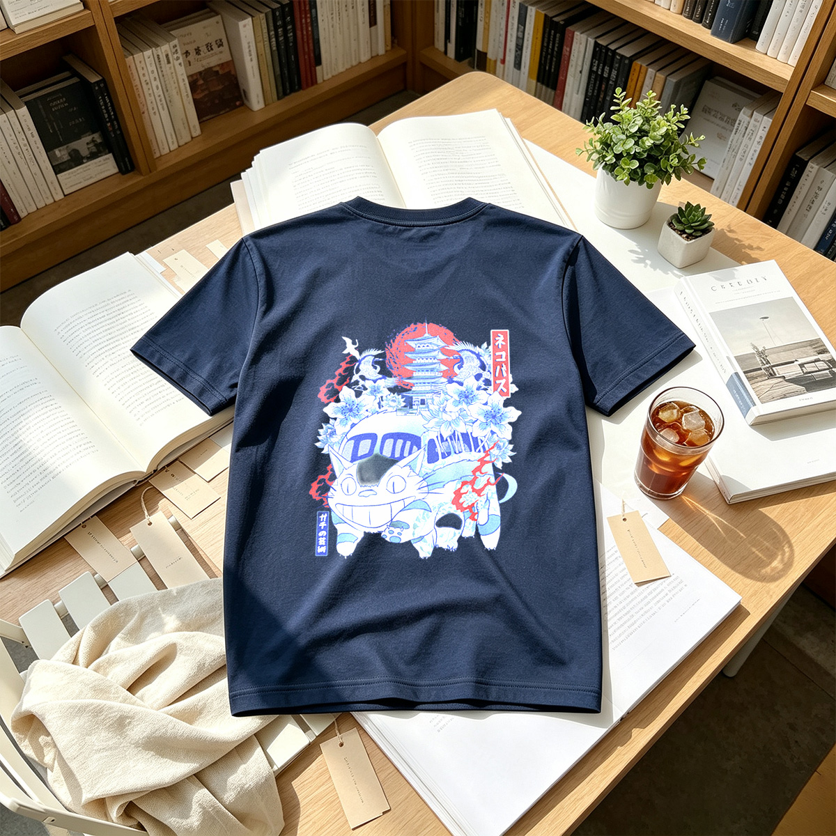 Neko Pass: Catbus and Cherry Blossoms - Tee