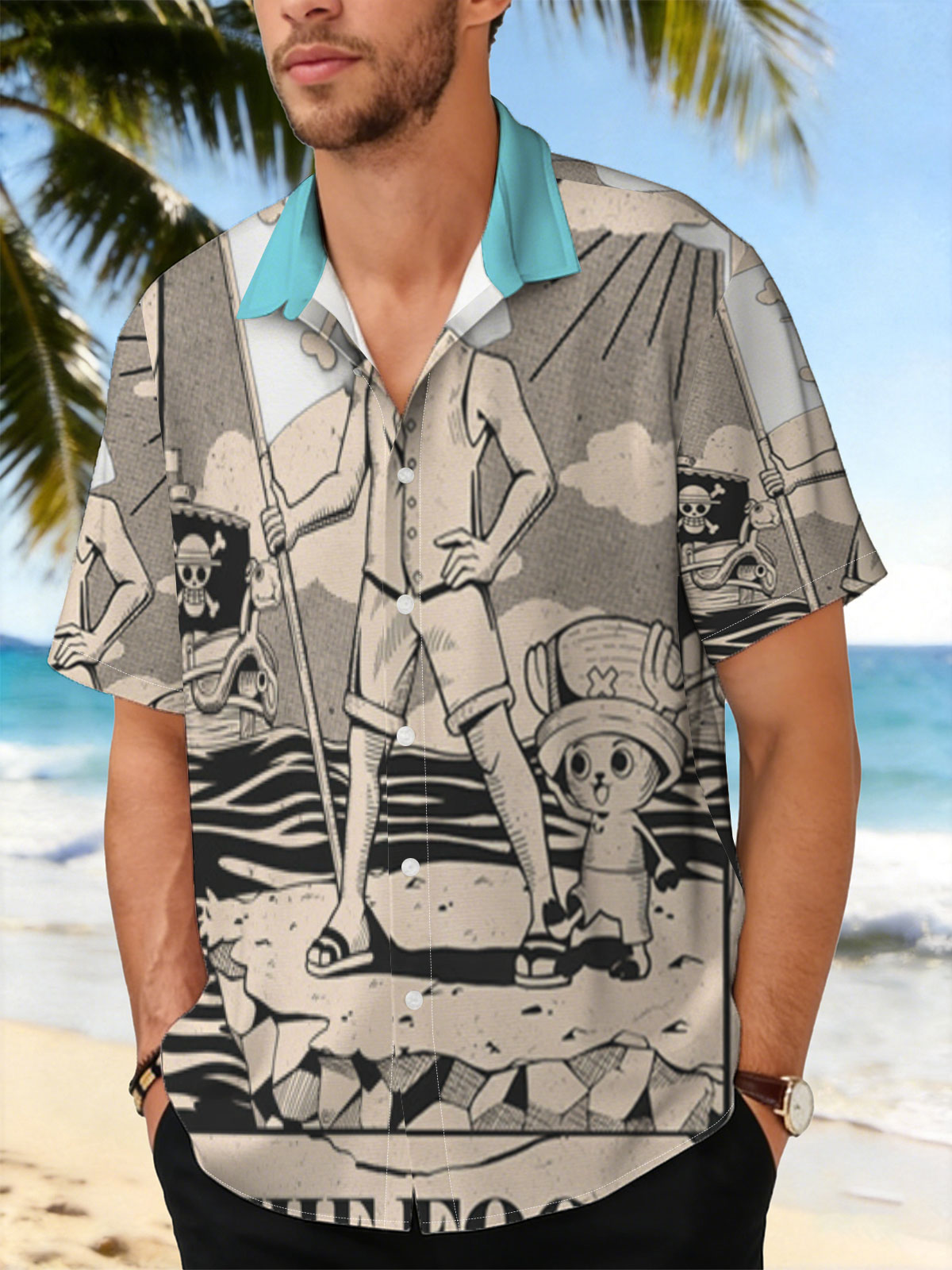 One Piece: Luffy and Chopper as The Fool Tarot Card -  Shirt