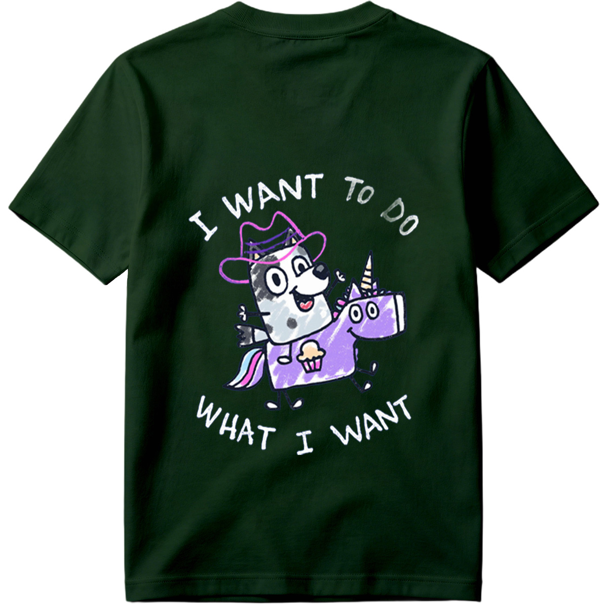 Bluey and the Unicorn: I Want to Do What I Want - Tee