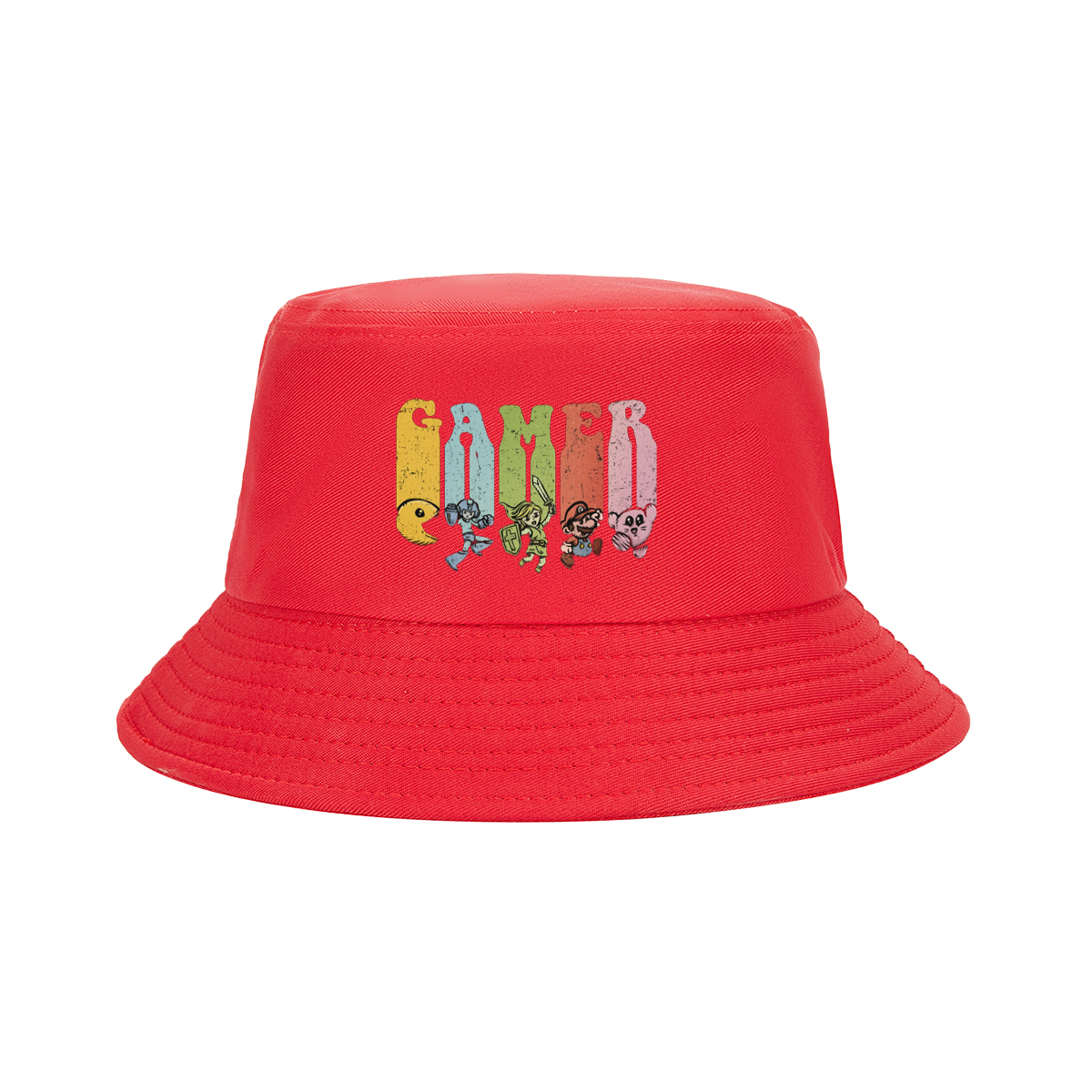 Gamer: Pac-Man, Mega Man, Zelda, Mario, Kirby - Fisherman's Hat
