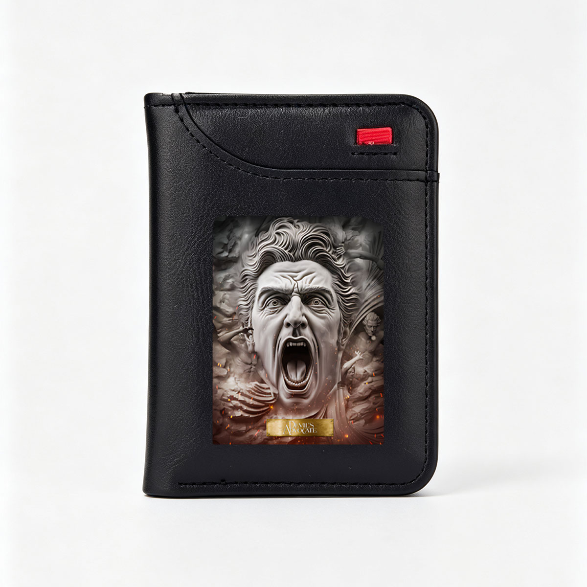 Dumbledore's Advocate: A Dramatic Portrait of Albus Dumbledore in Stone Relief - Vertical Style Wallet