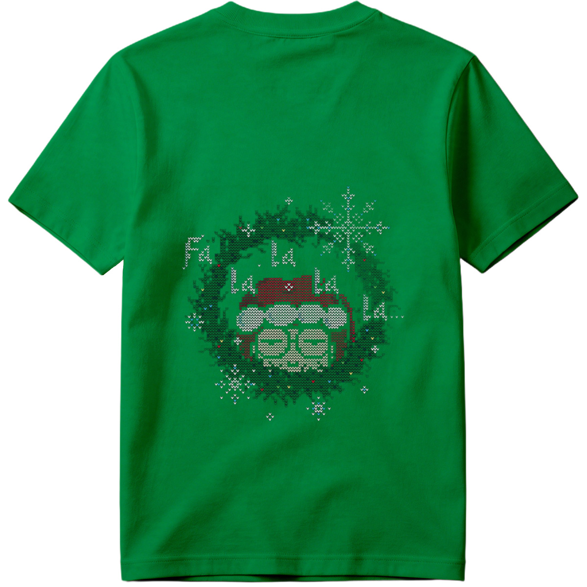 Santa Claus in a Christmas Wreath - Tee