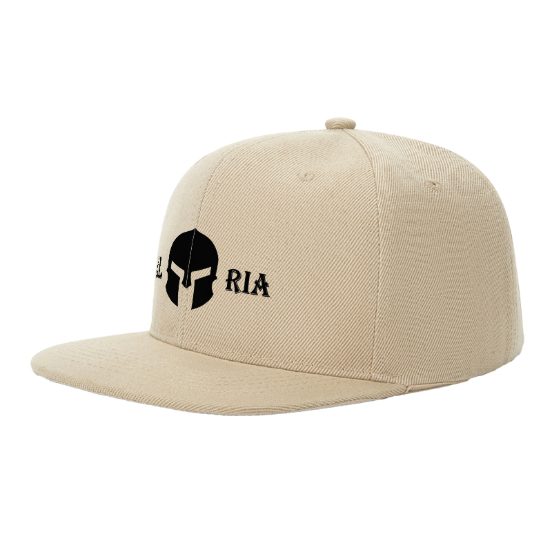 Flat Brim Baseball Cap Black Sparta Helmet Logo Streetwear Underground Skate Style for Basketball Court Skate Park Urban Lifestyle Skaters Rappers Streetwear Enthusiasts