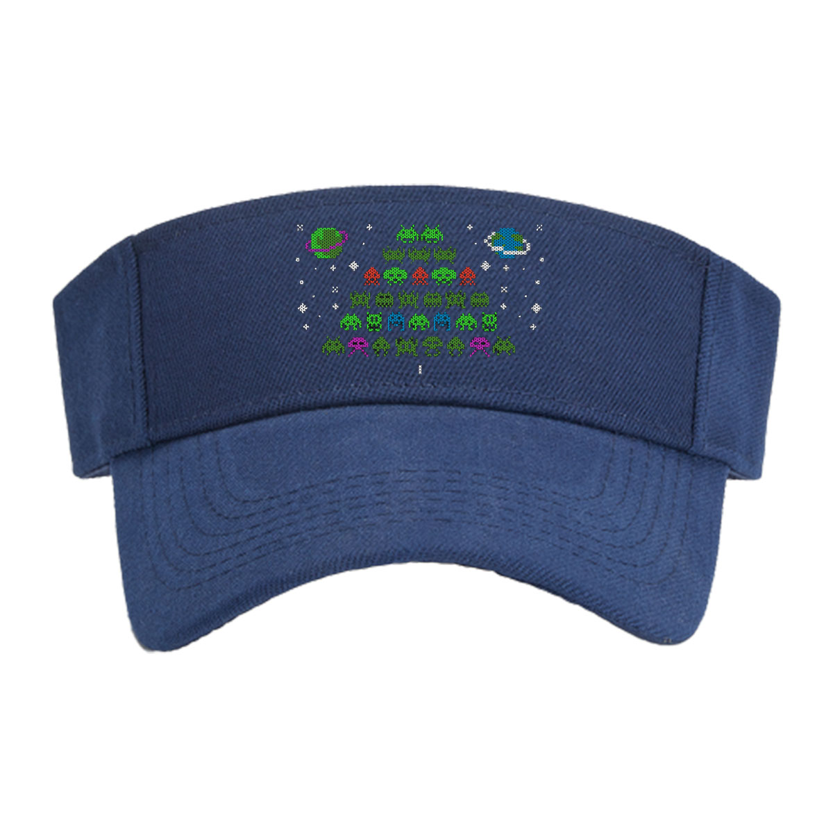 Christmas Invaders: Space Aliens, Santa, and Pixel Art Holiday Battle -  Visor cap