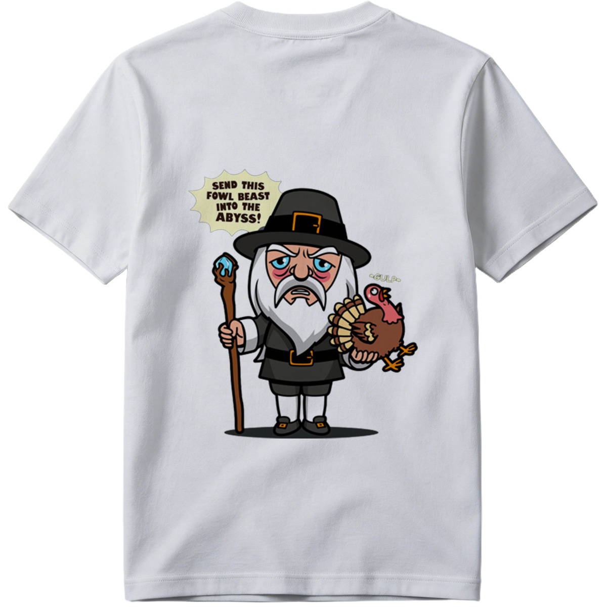 Pilgrim Wizard and Turkey - Tee