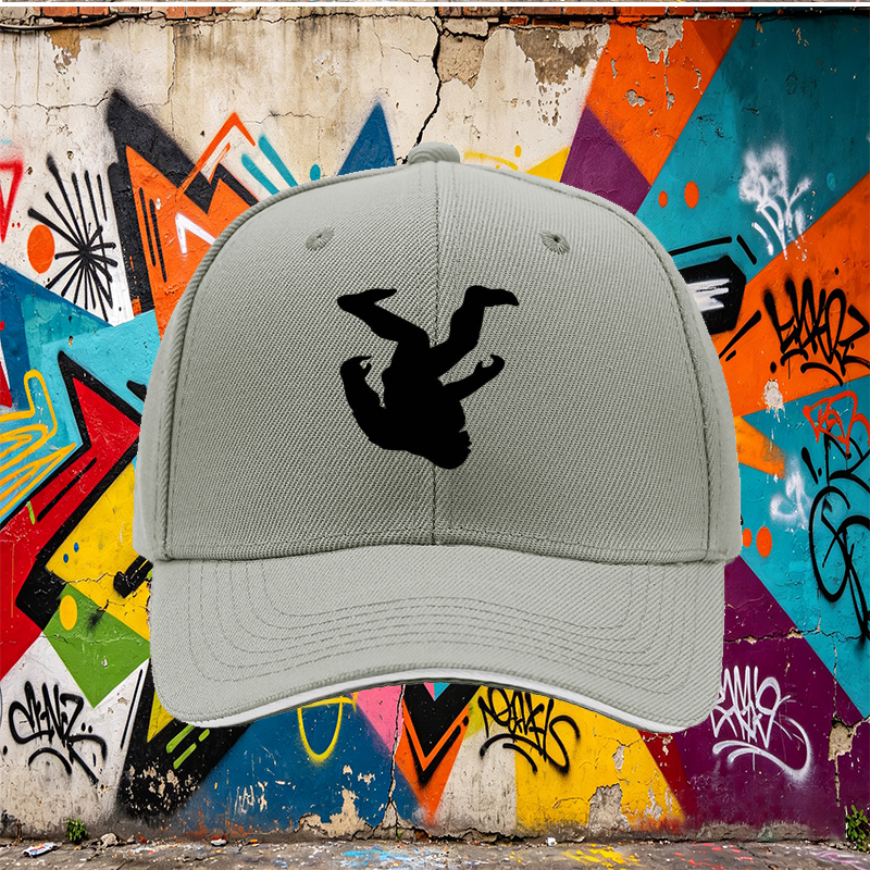 Unisex Classic Sandwich Hat with Bigfoot Silhouette Print - Outdoor Adventure Cap for Hiking, Camping, and Nature Enthusiasts
