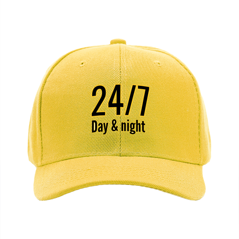 1pc New Baseball Cap with 24/7 Day & Night Print Unisex Adjustable Hat for Outdoor Activities and Daily Wear Suitable for Adults and Teens