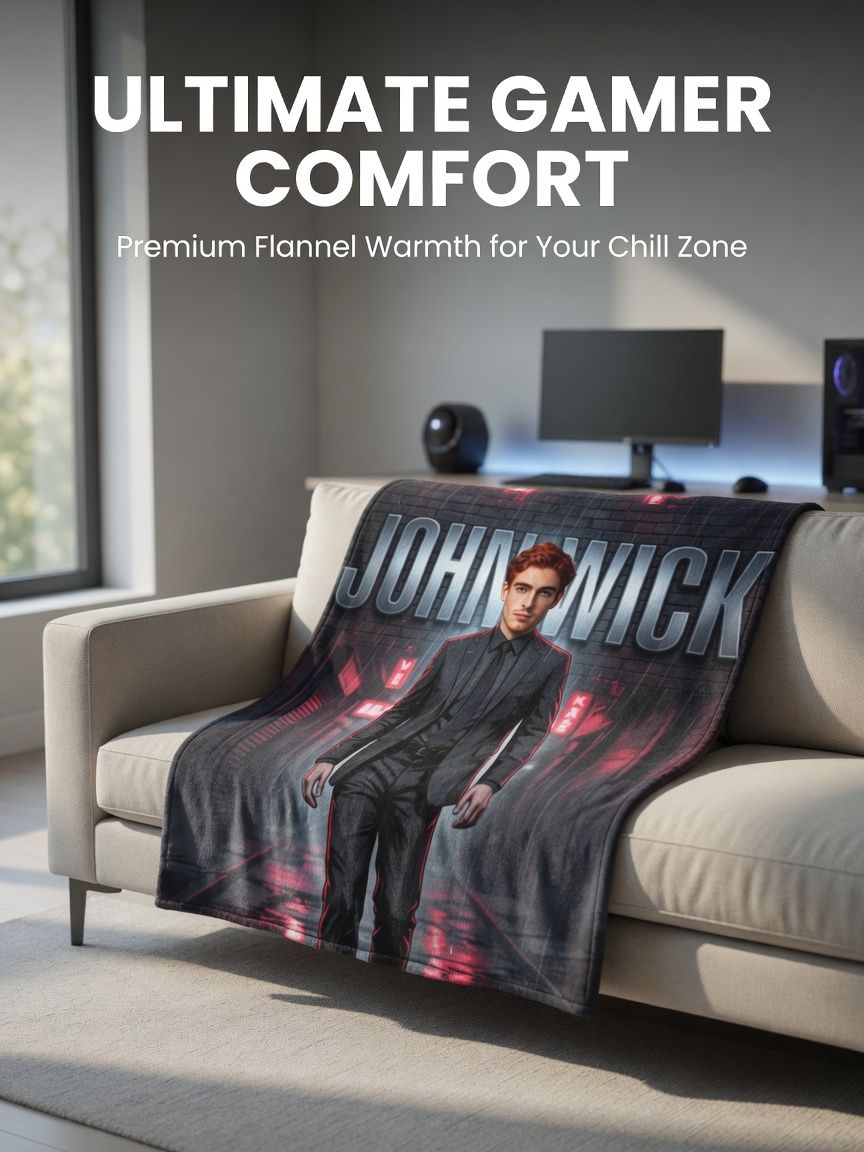 Custom Face Photo Flannel Throw Blanket Personalized Action Movie Style Ultra Soft Velvet Bed Blanket Ideal Custom Gift