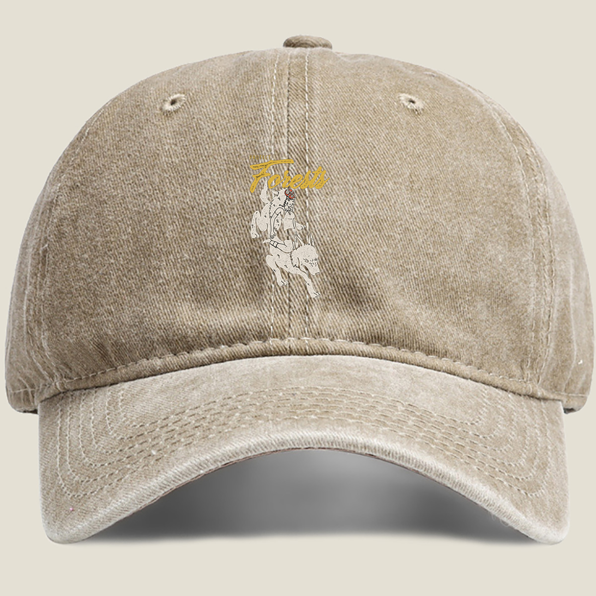 Protect Forests: Wild Ones Never Die - Washed Denim - Baseball Cap